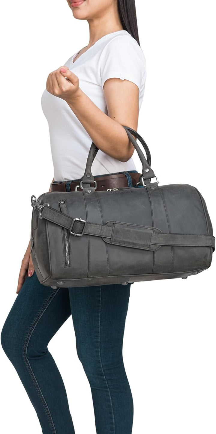 STILORD 'Keanu' Leder Weekender Herren kleine Vintage Reisetasche zum Umhängen Handgepäck Reisegepäc