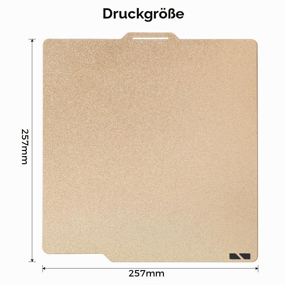 Comgrow PEI-Folie 257x257x2 mm für Bambu Lab 3D-Drucker, doppelseitige Bauplatte mit strukturiertem/