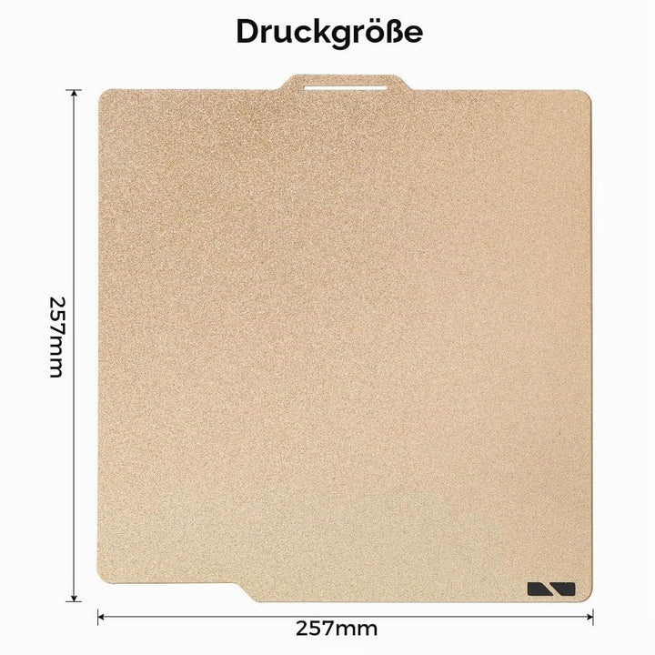Comgrow PEI-Folie 257x257x2 mm für Bambu Lab 3D-Drucker, doppelseitige Bauplatte mit strukturiertem/