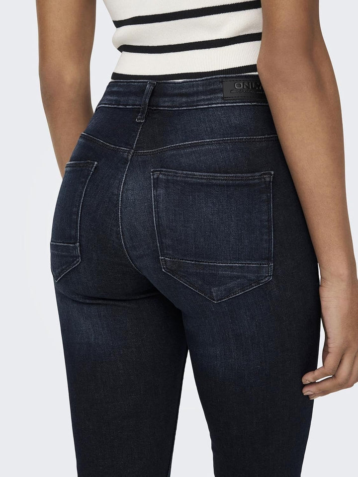 ONLY Female Skinny Jeans ONLKENDELL Mittlere Taille Skinny Fit Jeans 25W / 30L Dark Blue Denim, 25W