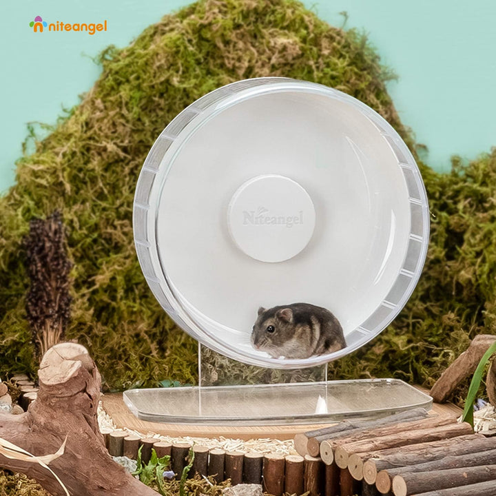 Niteangel Super-leise Hamsterräder - Leise Spinner-Hamsterräder mit verstellbarem Ständer für Zwergh