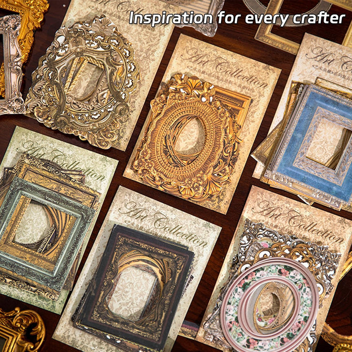 180 Stück Vintage Fensterrahmenpapier für Scrapbook Handwerk, MaehSab Vintage Foto DIY Journaling Su