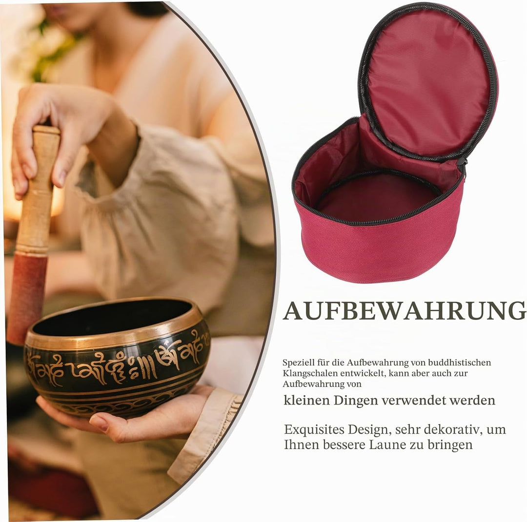Supvox Tragetasche Für Tibetische Klangschalen Gepolsterte Aufbewahrungstasche Für Kristallklangscha
