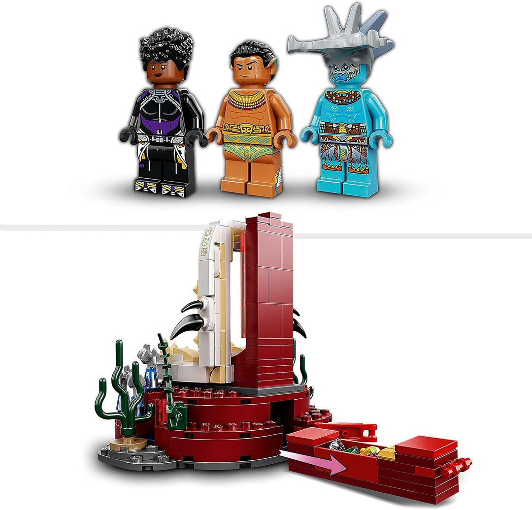 LEGO 76213 Marvel König Namors Thronsaal, Black Panther Wakanda-Spielzeug Zum Bauen, Set Mit U-Boot