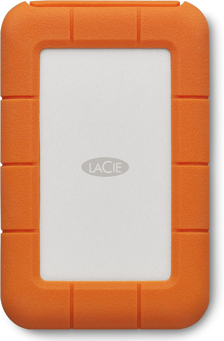 LaCie Rugged 4TB tragbare externe Festplatte, 2.5 Zoll, PC & Mac, inkl. USB-C w/o USB-A Kabel, inkl.