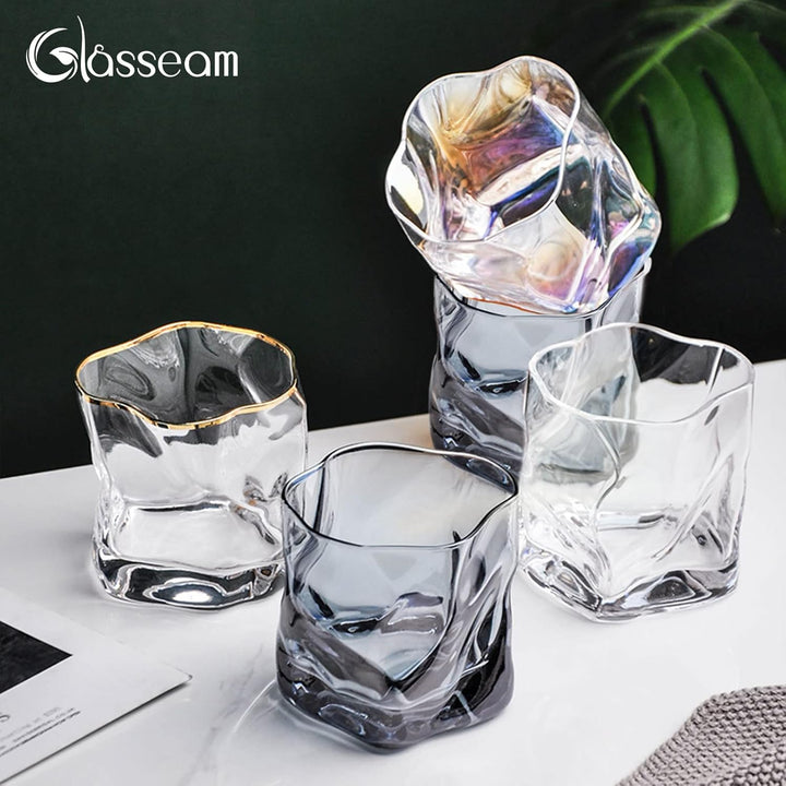 Whiskey Gläser Set Whisky Glas: 6 Stück Edel Rum Tumbler Weingläser Ohne Stiel Männer Papa Scotch Vo
