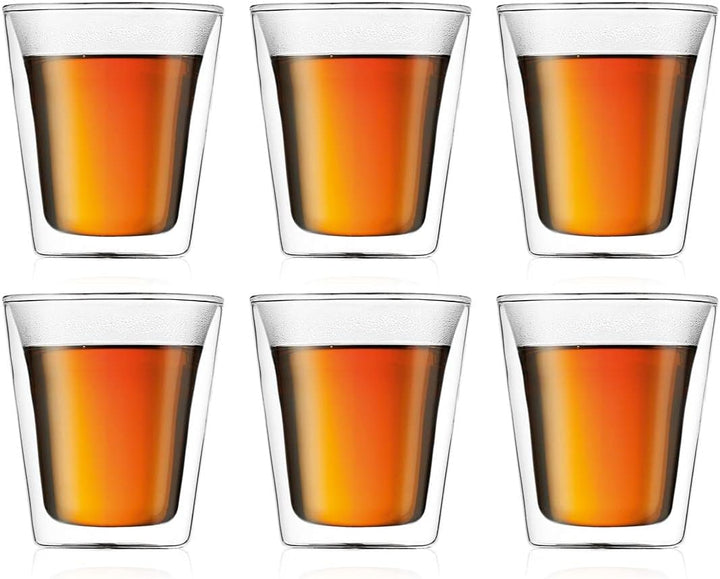 Bodum CANTEEN Gläser-Set (Doppelwandig, 0,2 liters) transparent 0,2 L - 6 Stück, 0,2 L - 6 Stück