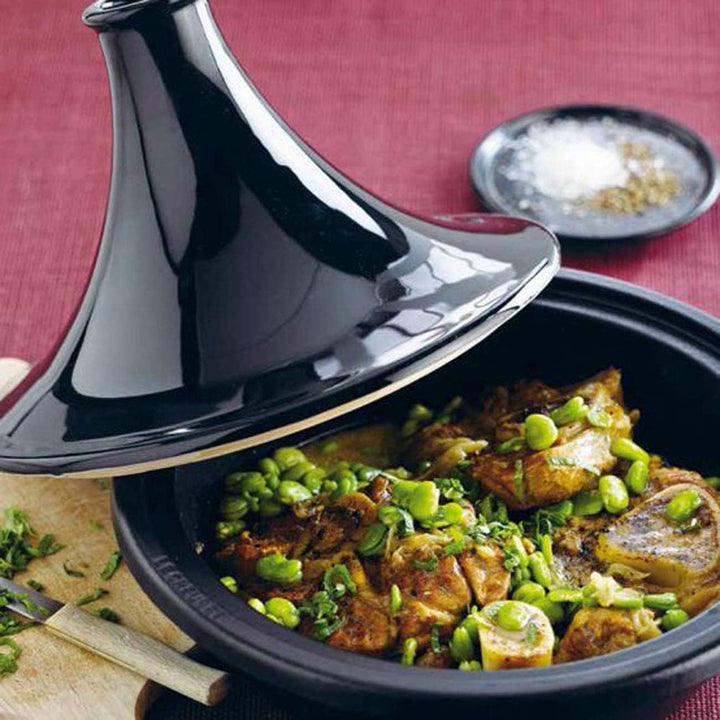 LE CREUSET Gusseisen-Tagine, Rund, Ø 31 cm, Für alle Herdarten, Induktion und Backofen geeignet, Sch