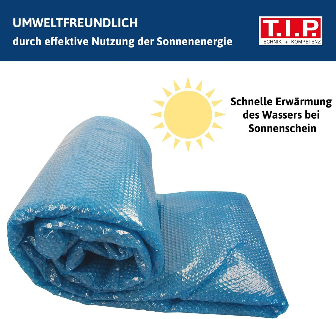 T.I.P. Solarfolie - Poolabdeckung für Rundpools Ø 4,6 m (Solardeckplane, Poolcover, Aufheizen durch
