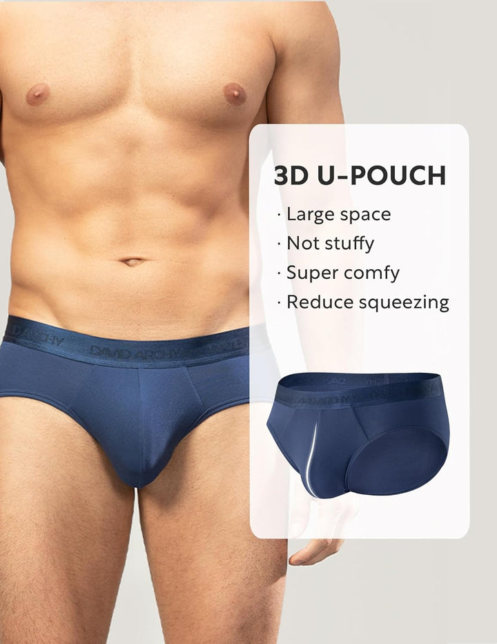 DAVID ARCHY Herren Slip Männer Slips Stretcken Unterwäsche Weich Ohne Etikett,aus Bambus XL Stil C: