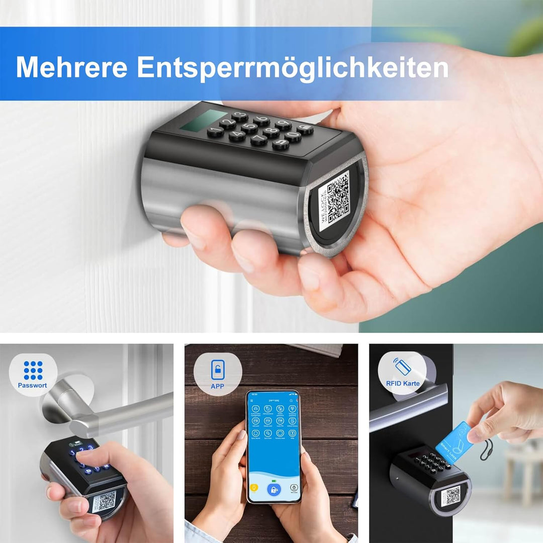 RUILON Smart Elektronisches Türschloss mit Zahlencode,Elektrisch Codeschloss Schliesszylnder, Blueto