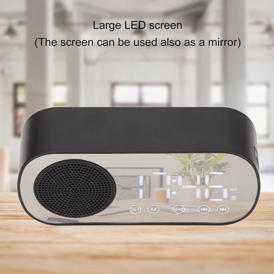 Radiowecker, Tragbarer Digitaler Wecker Dual 5.0 Wireless HiFi mit BT-Lautsprecher Zum Lesen, Kochen