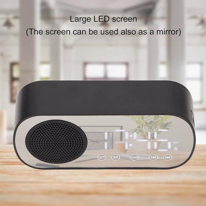 Radiowecker, Tragbarer Digitaler Wecker Dual 5.0 Wireless HiFi mit BT-Lautsprecher Zum Lesen, Kochen