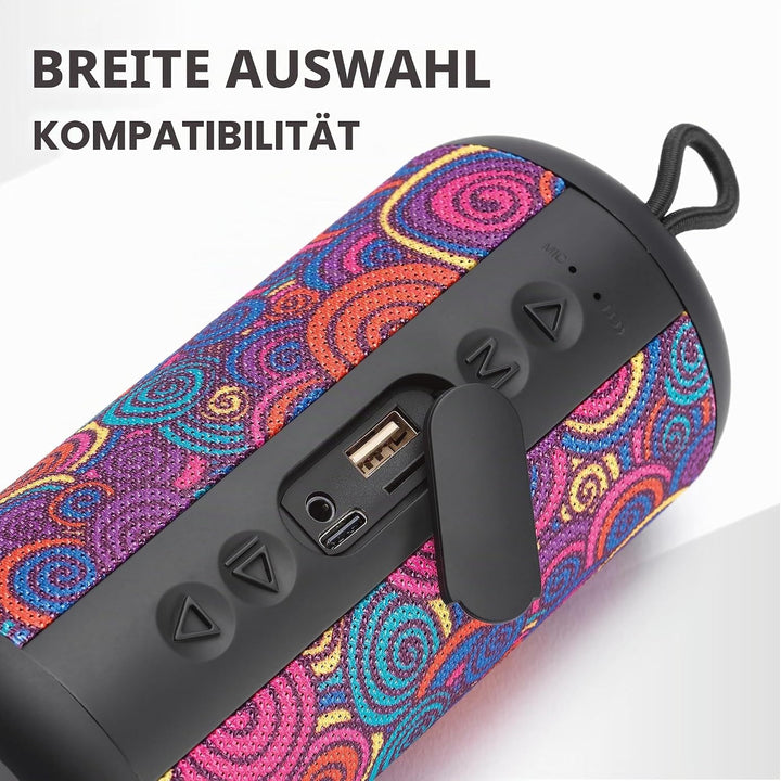 Music Sound | Vertikaler Speaker | Bluetooth 5.0 Outdoor Lautsprecher - 5 Watt Leistung - Playtime 4