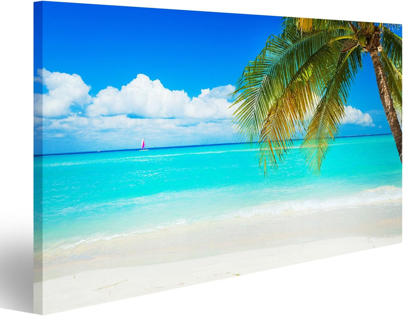 islandburner Bild Bilder auf Leinwand Strand Wandbild, Poster, Leinwandbild JCB 100x57cm, 100x57cm