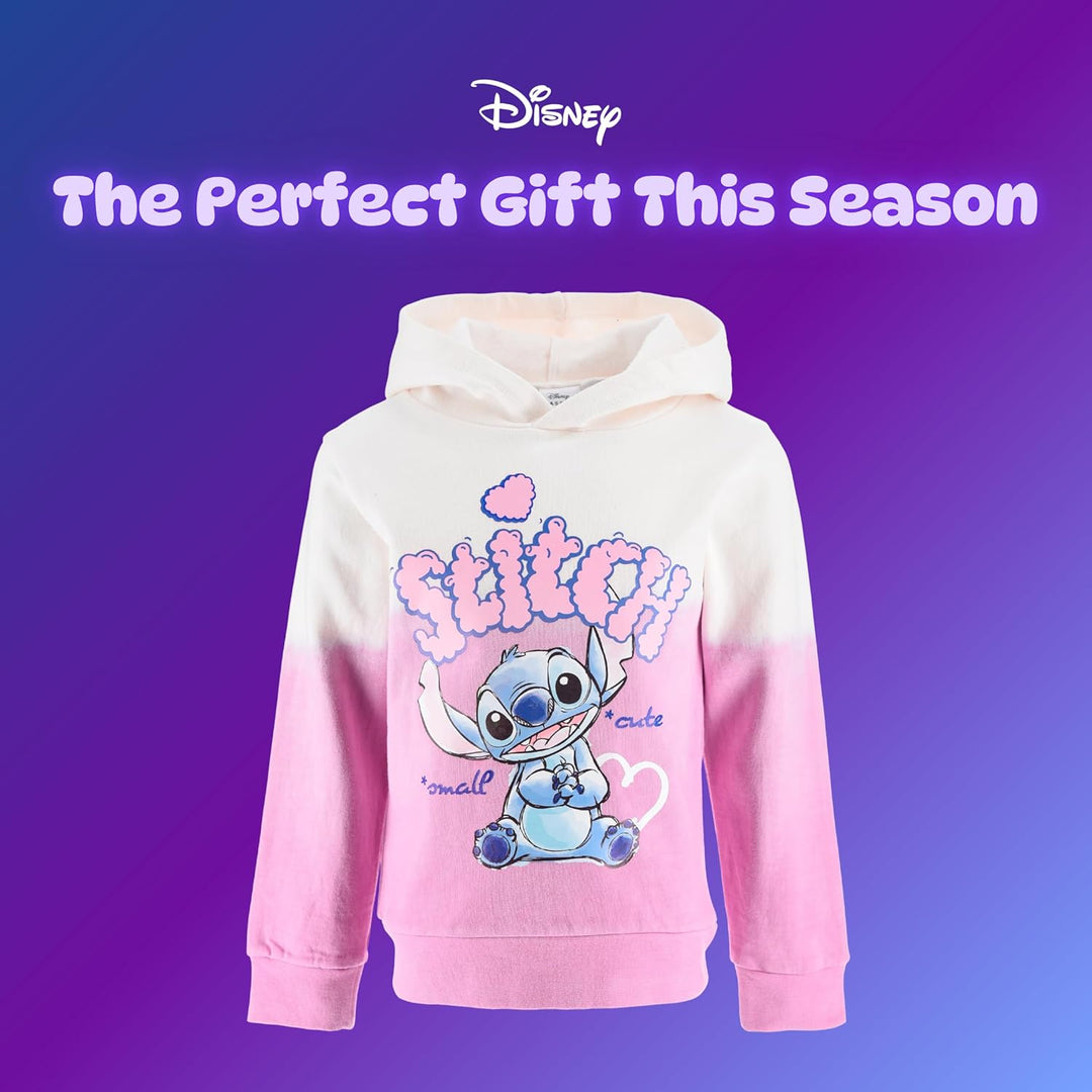 Disney Stitch Mädchen Kapuzenpullover, Sweatshirt für Kinder, Grössen 3 bis 8 Jahre 6 Jahre Lila, 6
