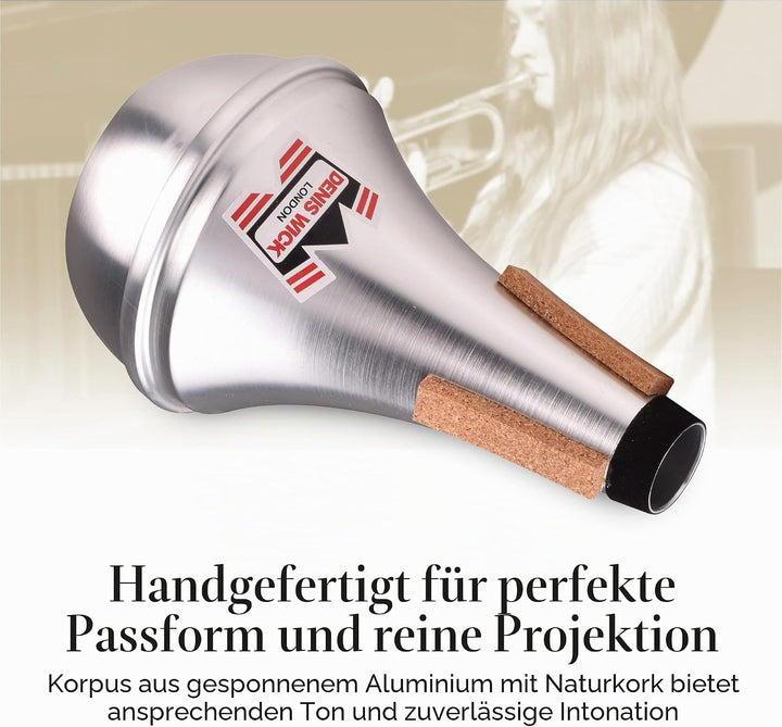 Denis Wick Trompetendämpfer, Straight Gerade silber, DW5504 Straight Jeans (gerades Bein), Straight