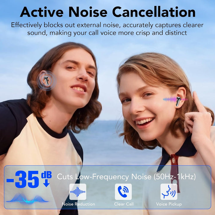 Bluetooth Kopfhörer, In Ear Kopfhörer Kabellos Bluetooth 5.4, Tiefer Bass | 4 ENC Noise Cancelling M