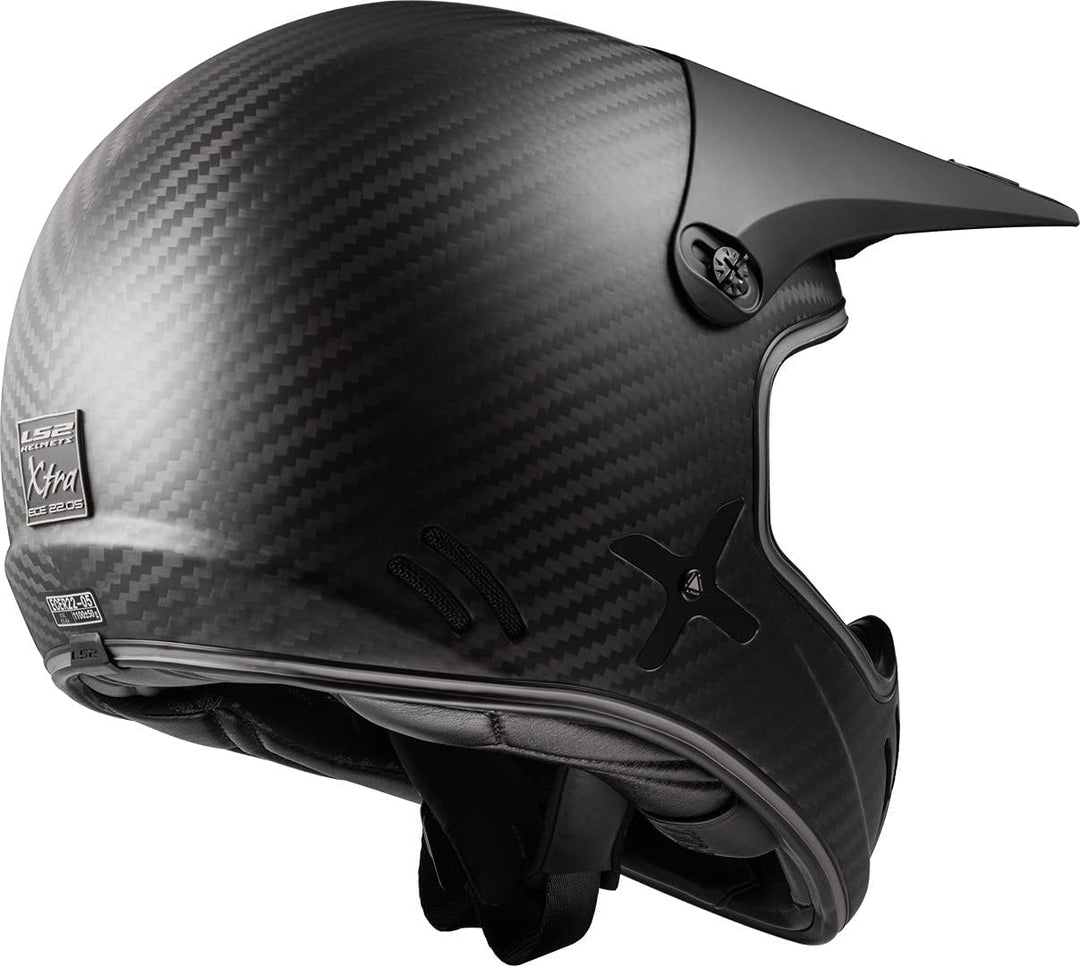 LS2 Unisex Xtra Motorradhelm S Kohlenstoffmatte, S Kohlenstoffmatte