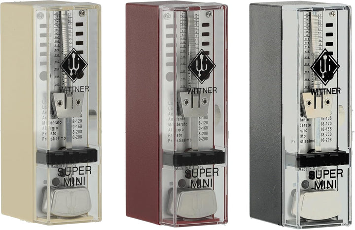 Wittner Metronom 886051 Kunststoffgehäuse ohne Glocke Taktell Super Mini schwarz, schwarz