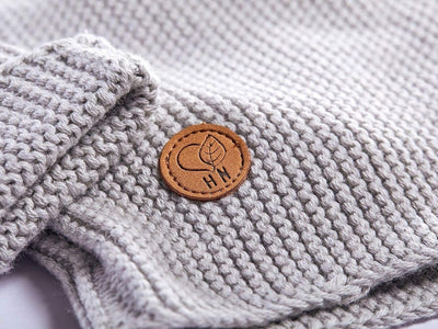 Bio Baby Jacke Schlüttli Strick 100% Bio-Baumwolle (KbA) GOTS zertifiziert, Hellgrau Melange, 74/80