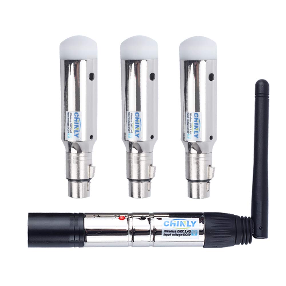 2,4 G ISM DMX512 Männlich/Weiblichen XLR Sender/Empfänger mit Antenne für Moving Heads Bühne Licht (