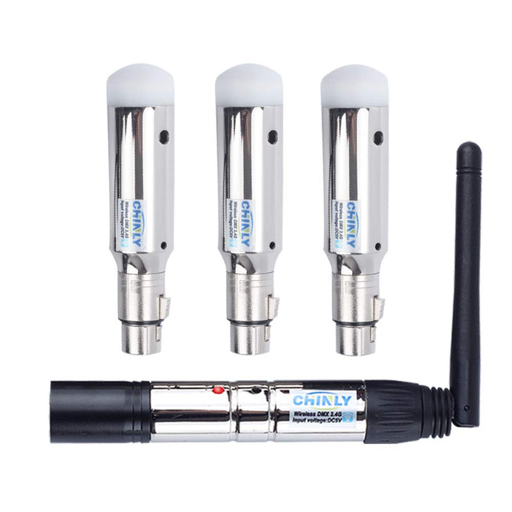2,4 G ISM DMX512 Männlich/Weiblichen XLR Sender/Empfänger mit Antenne für Moving Heads Bühne Licht (