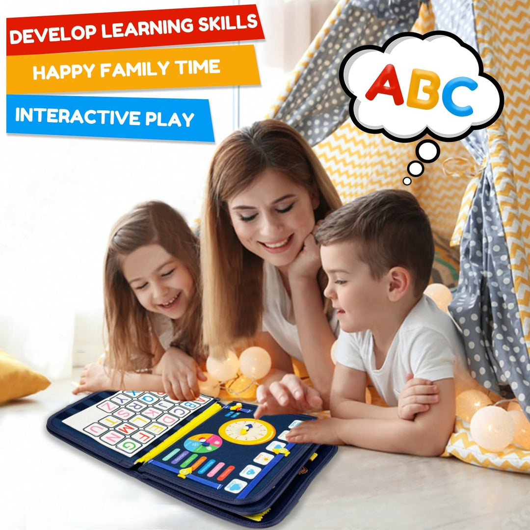 Qizfun Busy Board Montessori Spielzeug ab 1 2 3 4 Jahre – Kleinkinder Activity Board Motorikspielzeu