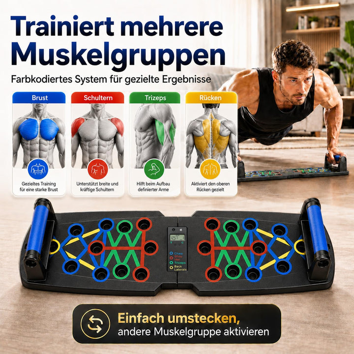 Liegestützgriffe Liegestütze Brett Push Up Board, Brusttrainer Männer Fitnessgeräte für Zuhause Cali