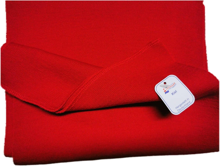 Leuchtfeuer Schal Kiel 100% Merinowolle, Made in Germany ca. 28 x 180 cm（marine） Rot, Rot