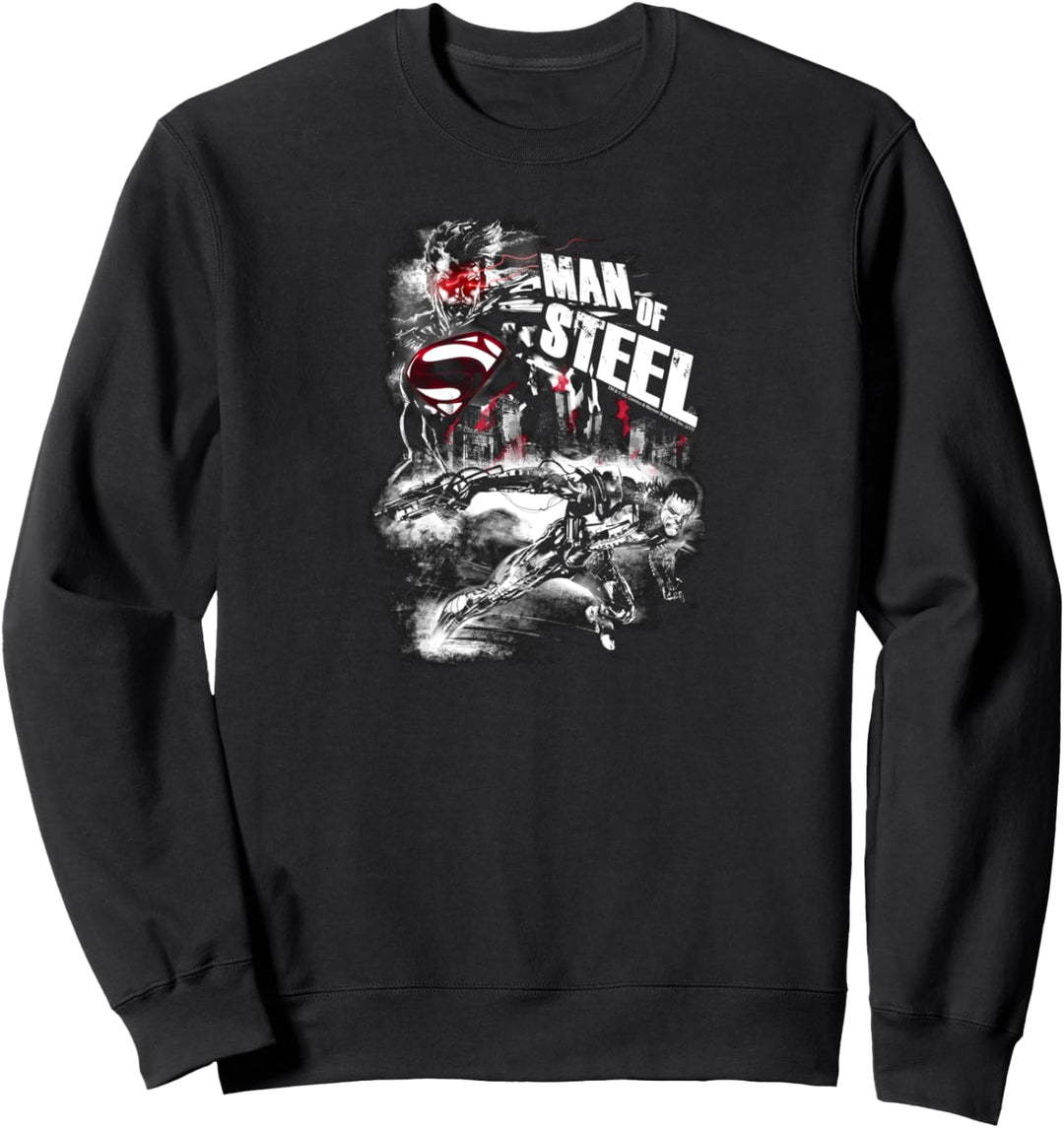 Superman Man of Steel Scratchy Steel Sweatshirt