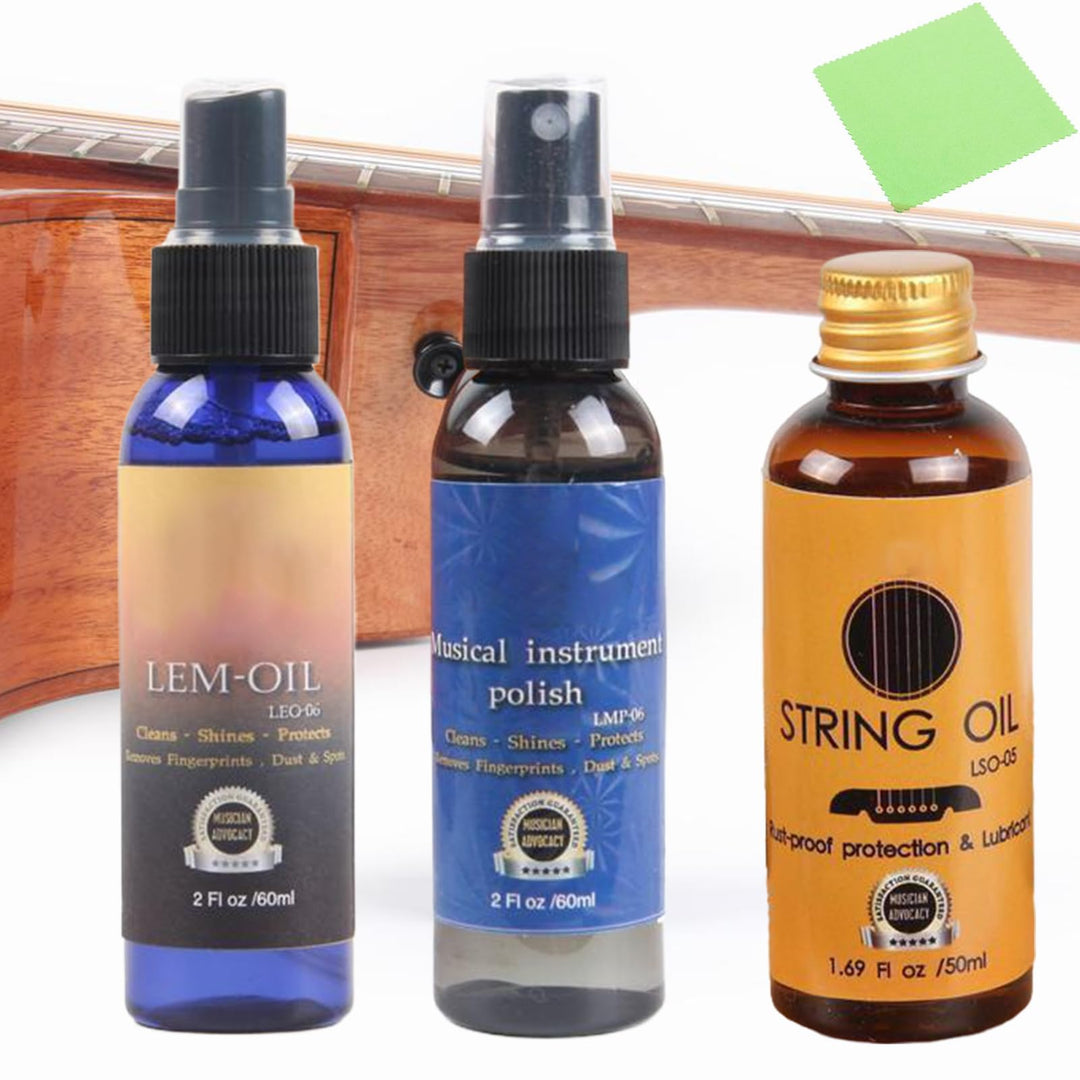 Gitarrenreinigung,Gitarren Reinigungsset,Gitarrenpflege Set,Guitar Cleaning Set,mit Gitarrenpolitur,