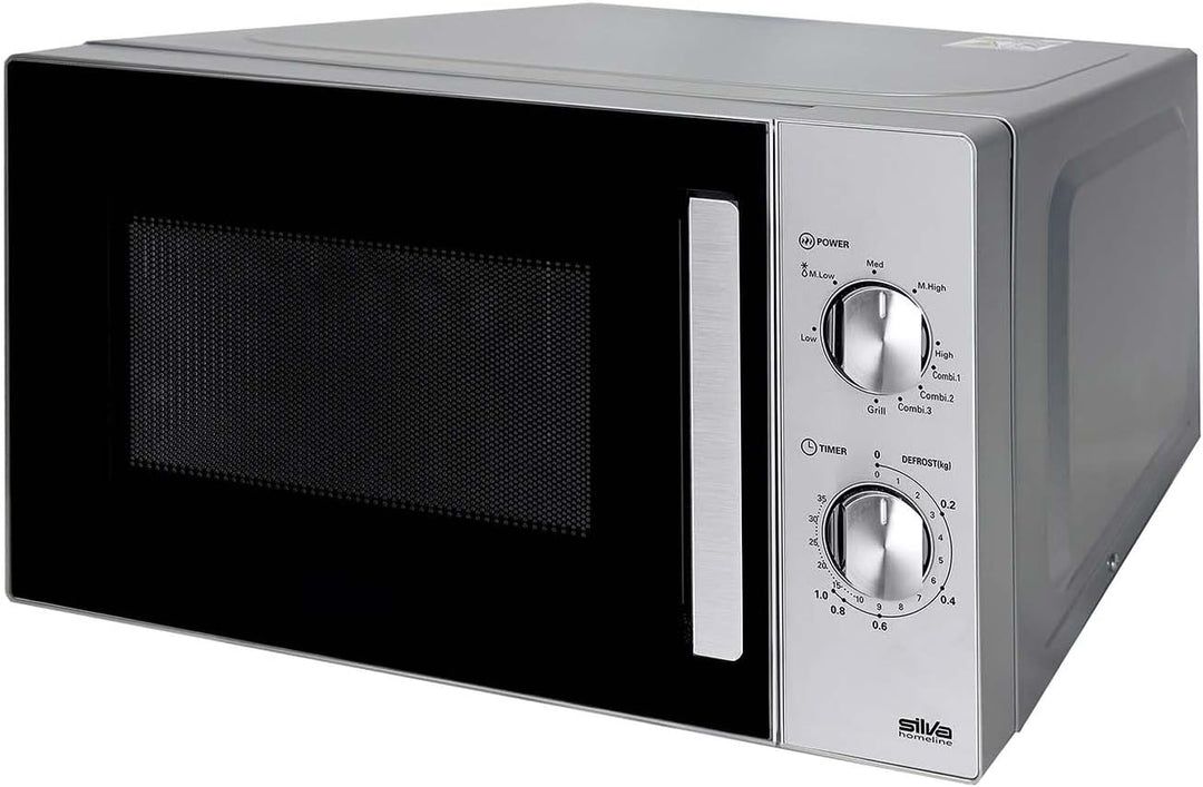 Silva Schneider MW-G 25.5 Mikrowelle mit Grill 20 Liter, 700W Mikrowellenleistung, 1000W Grill, 5 Le