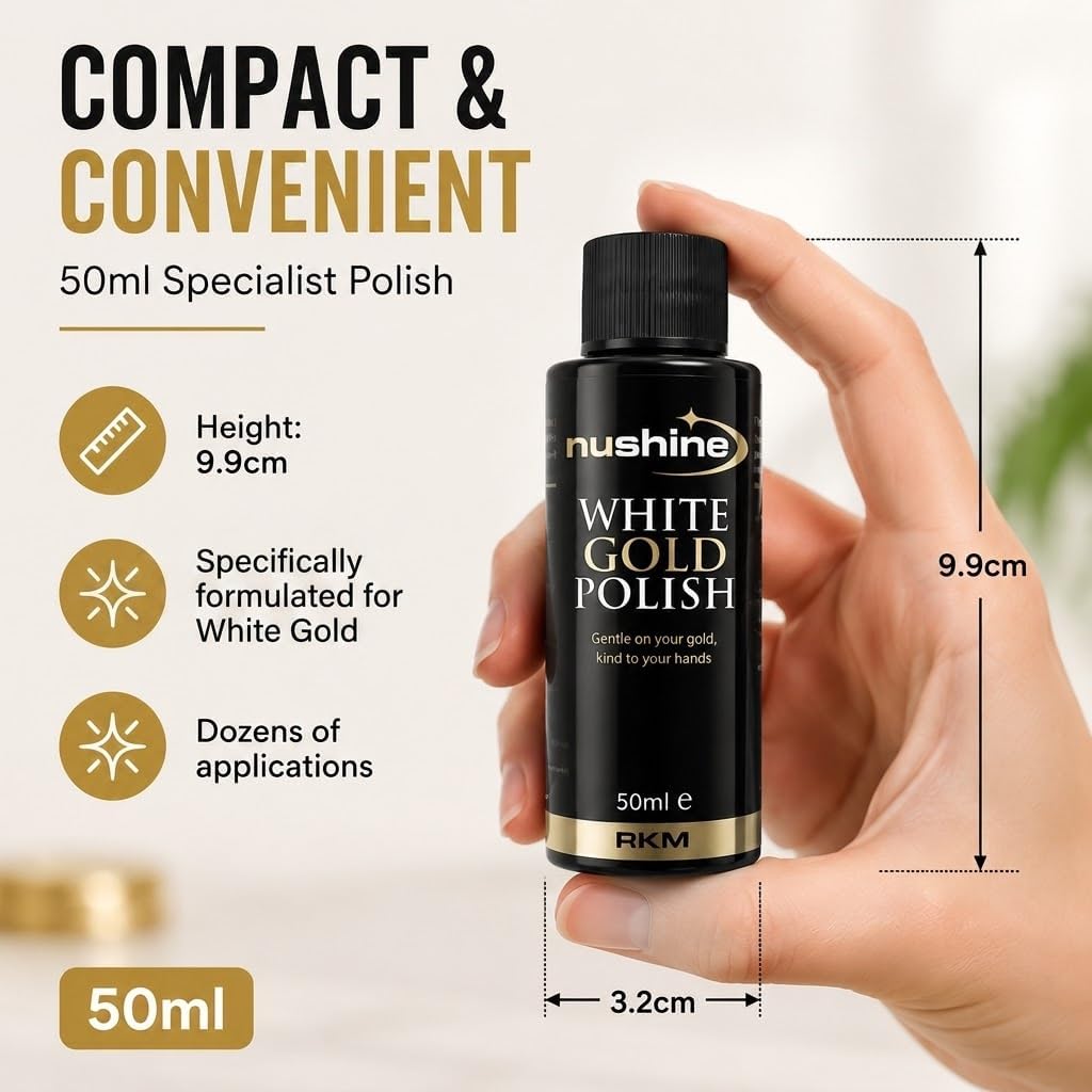 Nushine White Gold Polish 50ml - eco-friendly formulation by Nushine Weissgoldpolitur 50 ml (1er Pac