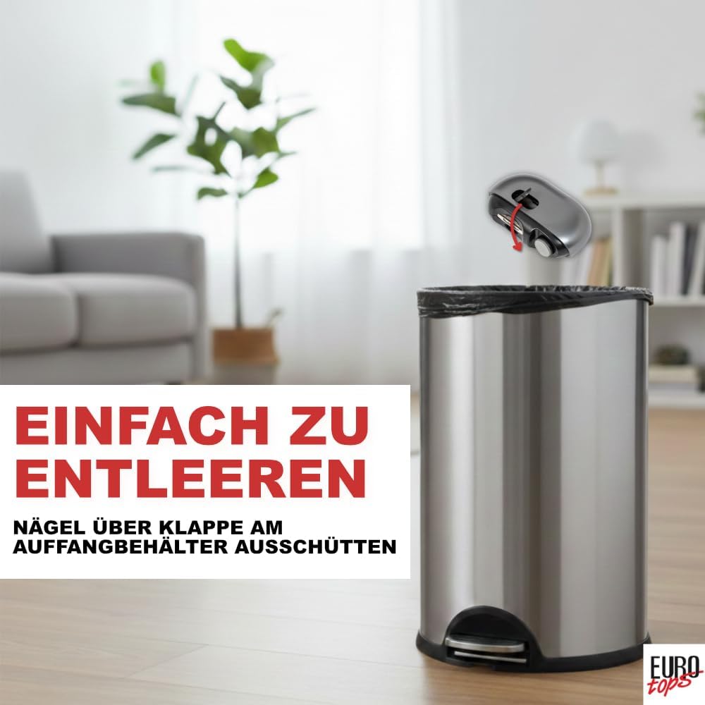 EUROtops Nageltrimmer mit LED, Feile und Polierfunktion, Akku, USB, Grau