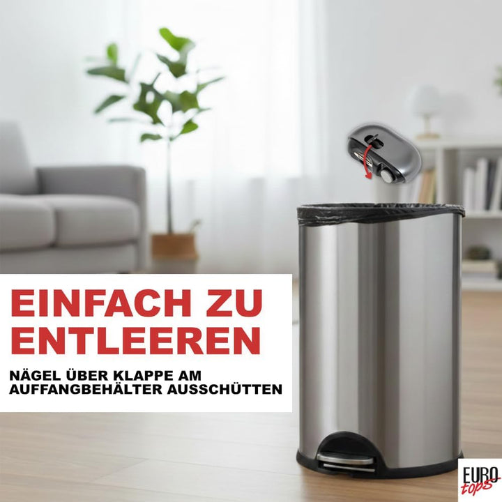 EUROtops Nageltrimmer mit LED, Feile und Polierfunktion, Akku, USB, Grau