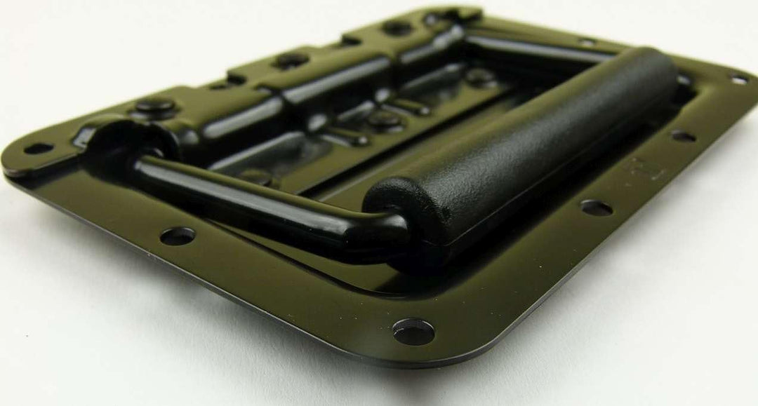 Adam Hall Hardware 34082BLK M4 AH - 4er Set Klappgriff/Kistengriff gefedert schwarz in 8 mm Einbausc