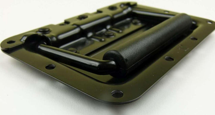Adam Hall Hardware 34082BLK M4 AH - 4er Set Klappgriff/Kistengriff gefedert schwarz in 8 mm Einbausc