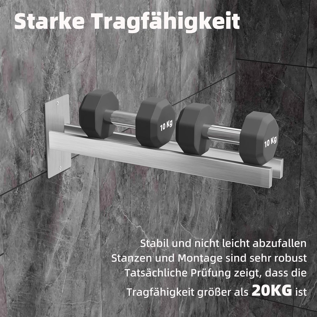 Plainshe Handtuchhalter Ohne Bohren, 40CM Edelstahl Selbstklebend Handtuchhalter Schwarz Handtuchhal