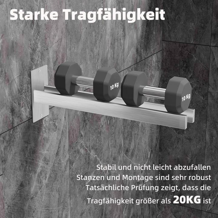 Plainshe Handtuchhalter Ohne Bohren, 40CM Edelstahl Selbstklebend Handtuchhalter Schwarz Handtuchhal