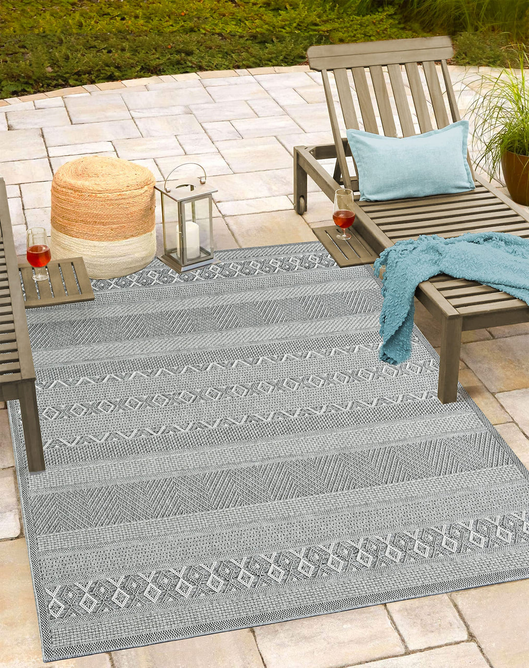 Mia's Teppiche Adora - moderner Teppich, Boho-Style, In- und Outdoor geeignet, besonders flach, idea