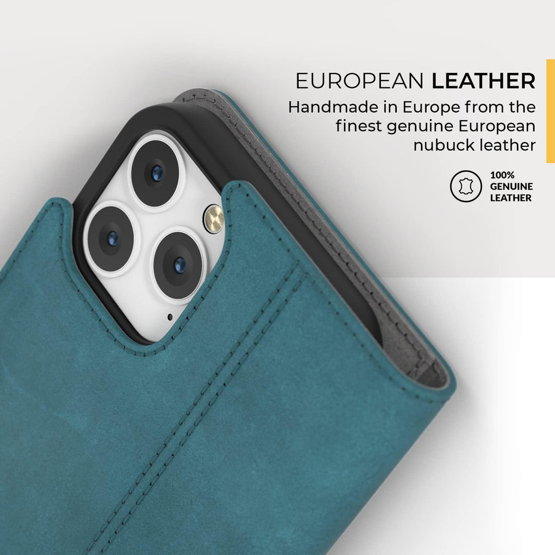 Snakehive iPhone 13 Pro Hülle Leder | Stylische Handyhülle mit Kartenhalter & Standfuss | Handyhülle