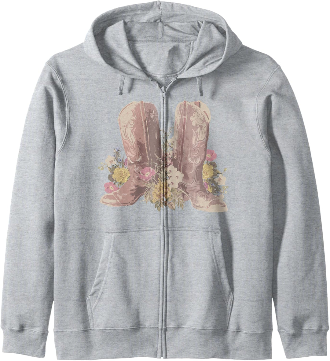 Trendy Flower Boots Kapuzenjacke