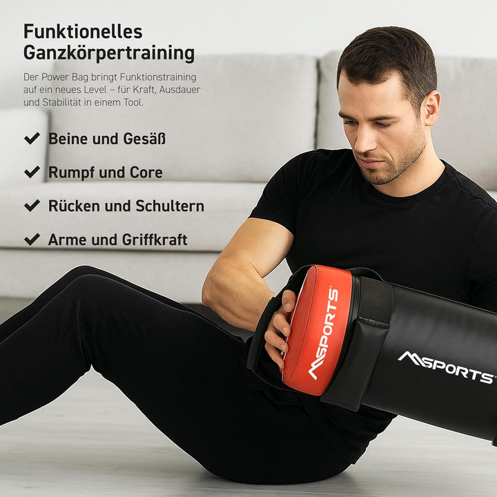 MSPORTS Power Bag Premium 5-30 kg Fitness Bag - Sandsack für Functional Fitness Gewichtssack 20