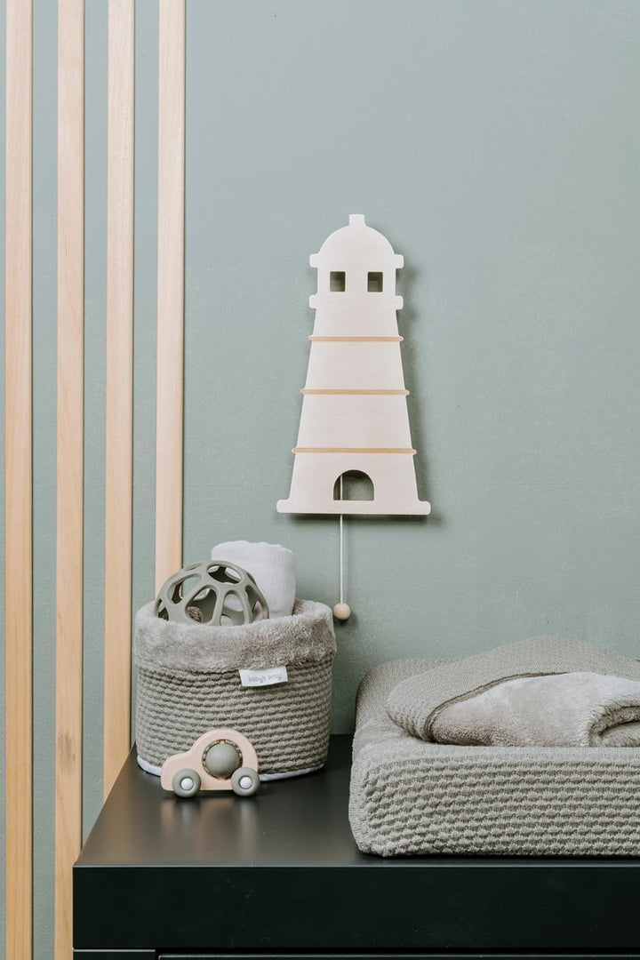 BO Baby's Only - Körbchen Sky - Wickeltisch Organizer - Gestrickte Aufbewahrungsbox für Kinderzimmer