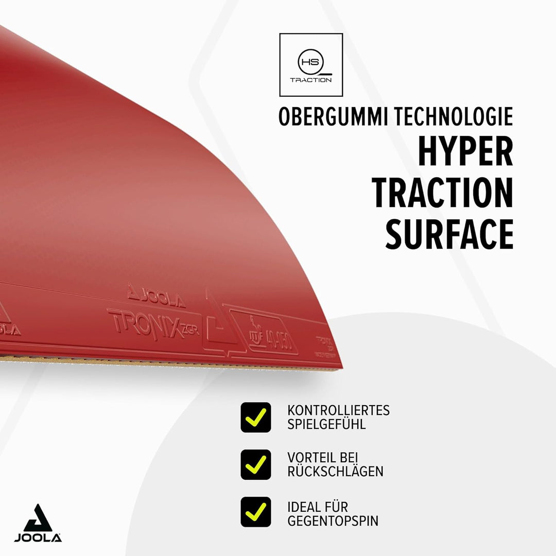 JOOLA Belag Tronix ZGR rot 2,3 mm, rot 2,3 mm