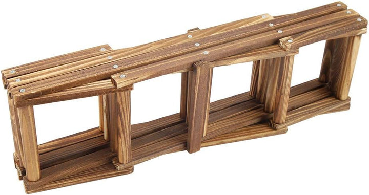 Weinregal Holz Klappbar, Faltbar Getränkeregal Holz, Zusammenklappbarer Flaschenhalter aus Holz für