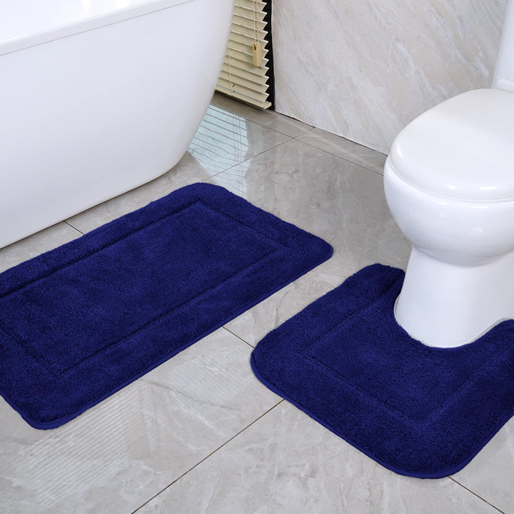 SOANNY Badematte 2er Set, weiche rutschfeste Mikrofaser mit hoher Dichte wasserabsorbierend Badezimm