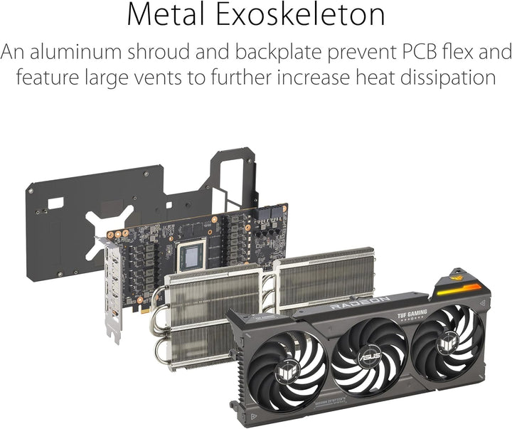 ASUS TUF Gaming Radeon RX 7800 XT OC Edition 16GB GDDR6 Gaming Grafikkarte schwarz (AMD Radeon RX780