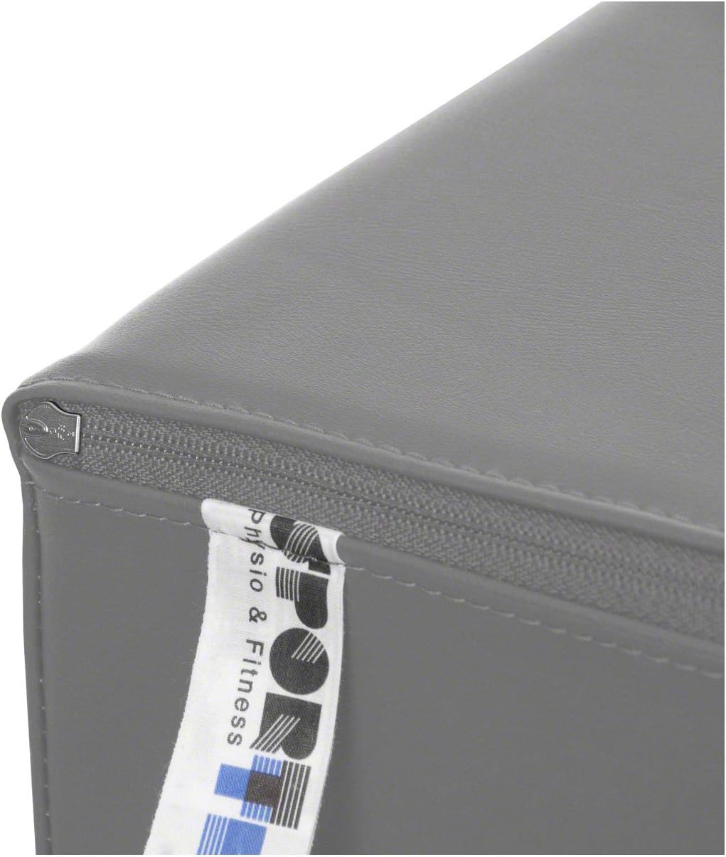 Sport-Tec Stufen-Lagerungskissen Stufenlagerungswürfel Lagerungswürfel 50x25x20 cm Grau, Grau